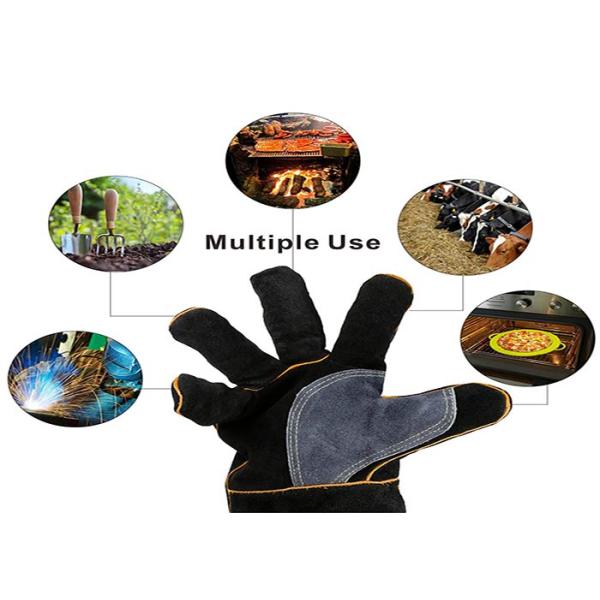 Extreme High Temperature Heat Resistant Gloves Cow Leather Material