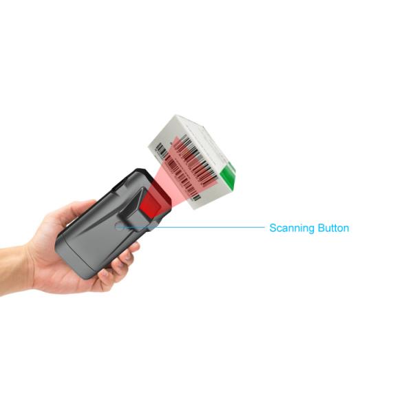 Escaneador de códigos de barras portátil 1D/2D sem fio para telefones celulares Capacidade de escaneamento rápido