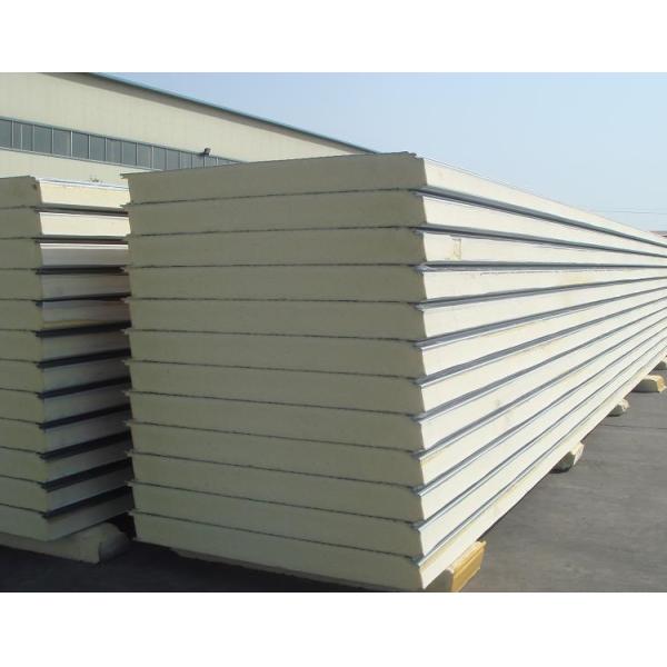 PU Heat Insulated Sandwich Wall Panels , Lightweight Fire Rated Sandwich Panel
