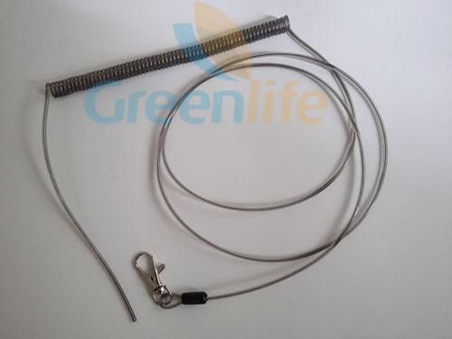 Safety Coiled Cable Tool Lanyard w/Long Straight Cord Attaching to Pen for Customer Conveniently Using