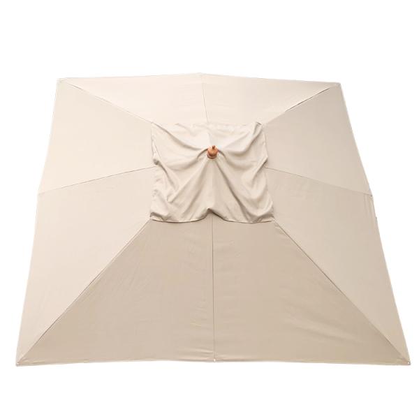 Outdoor Wooden Umbrella for Hotel Patio Coffee Shop Camping at Modern Big White Square