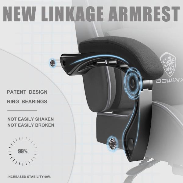 350LBS Weight Capacity Big and Tall Gaming Chair Product Dimensions 22D x 32W x 11H