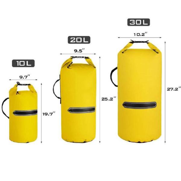 сумка кармана PVC 20L 500D застегнутая на молнию фронтом водоустойчивая сухая для гребли