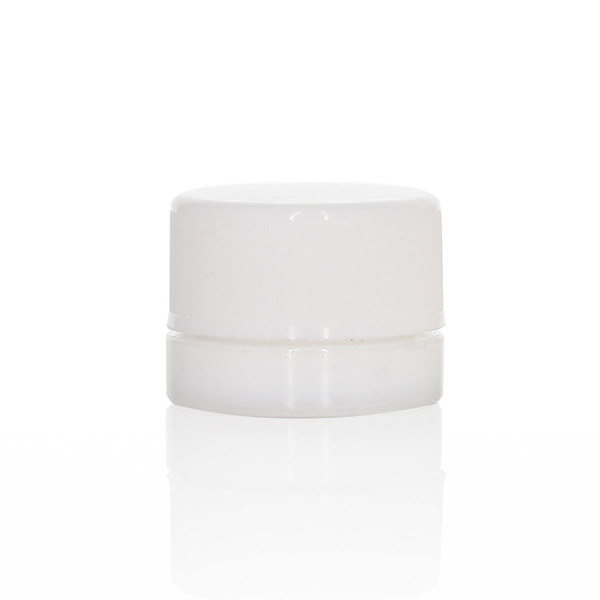 Круглый белый стеклянный контейнер для концентрата Квадратная стеклянная банка Белая крышка 5 мл