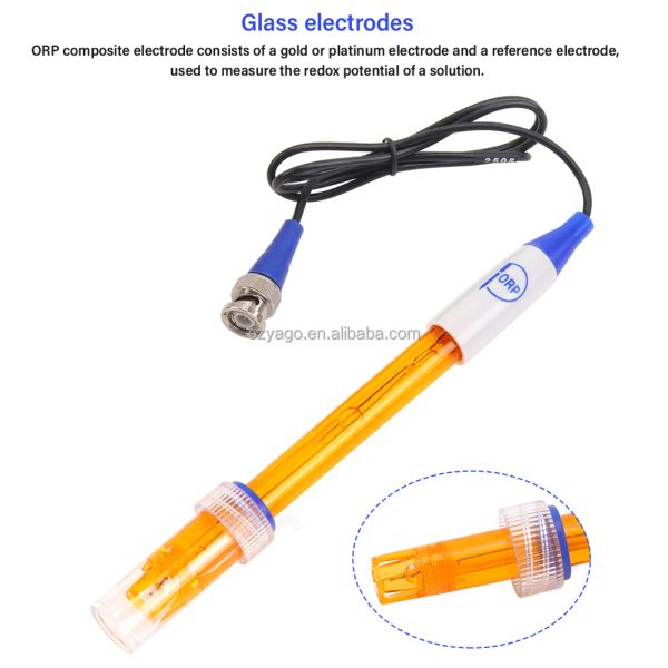 ORP Electrode Sensor with ±5mV Accuracy, 0~1500mV Range, and IP65 Protection for Wastewater & Lab Use