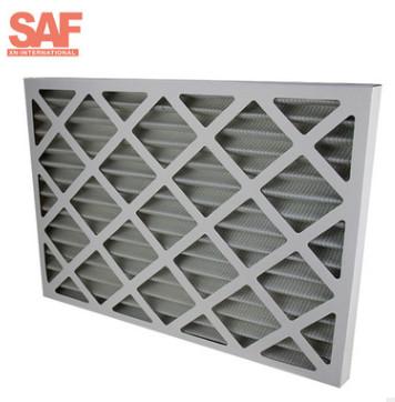 Pleated Industrial Air Filter Cardboard Frame G4 Cotton Hvac Oven Low Energy Consumption