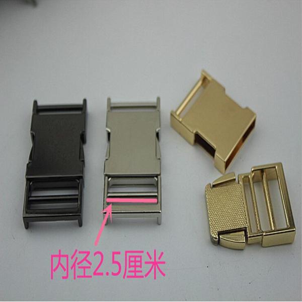 Fashion Metal Material Zinc Alloy Nickel Color 25 Mm Quickly Release Buckles For Webbing