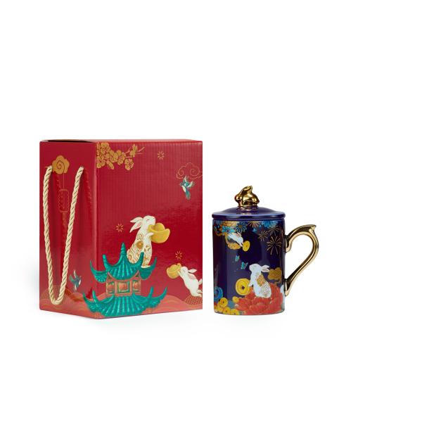 Готовы к отправке на складе По заказ 3D керамическая кружка 3D голубая кружка с золотой ручкой Домашний чай праздничный подарок