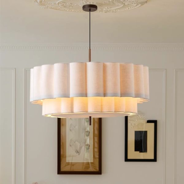 Indoor Lighting Fixtures Home Pendant Lights Retro Wabi Sabi Fabric Chandeliers (WH-VP-302)