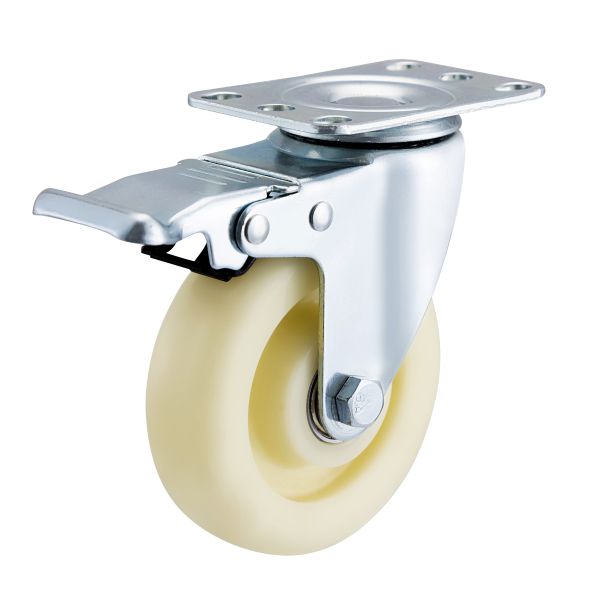 Industrial Medium Duty Trolley Wheels 3‑5″ PP/TPR Swivel Caster with Brake