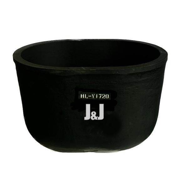 High Melting Point Oval Crucible Isostatic Pressing Silicon Carbide Crucible