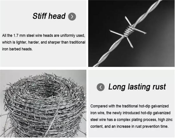 1.8mm Wire Galvanised Barbed Wire