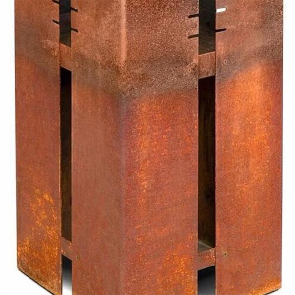 Decorative Square Corten Steel Fire Pit And Grill