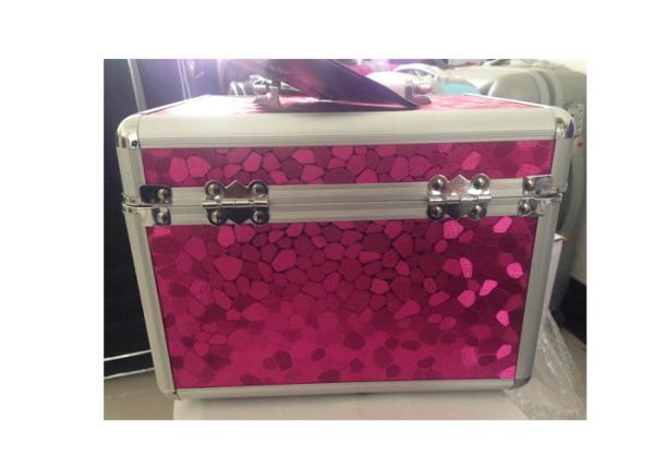 3 Pcs Set  Square Makeup Storage Bag Case Aluminum Framed With Lock