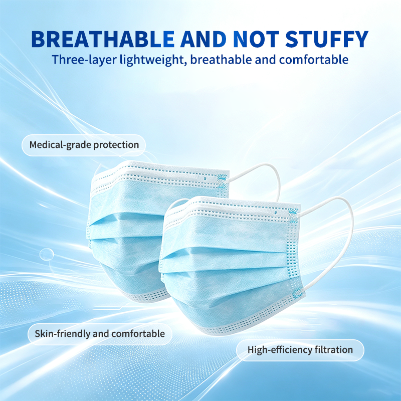 High Barrier Medical Surgical Face Mask Non-Woven Type IIR Fluid Shield Sterile Safety Mask ISO13485 CE Approved