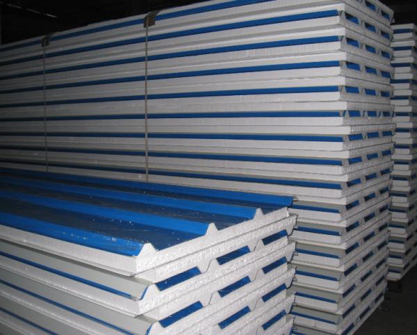 EPS Foam Thermal Insulated Sandwich Panel Lightweight 0.3 - 0.8mm Steel Thickness