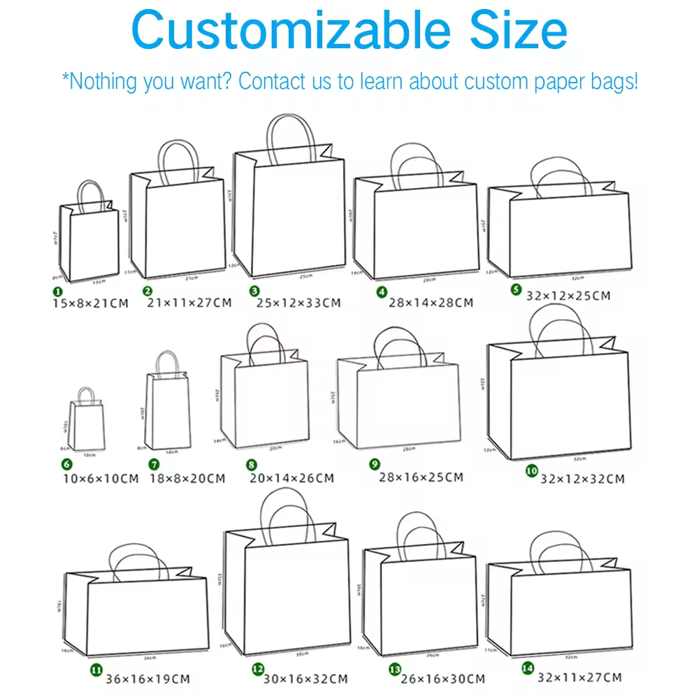Printed Boutique Paper Bags Biodegradable And Recyclable With Ribbon Handles