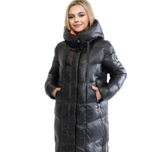 FODARLLOY New thickened high-end fashion hooded warm long-sleeved mid-length cotton-padded coat