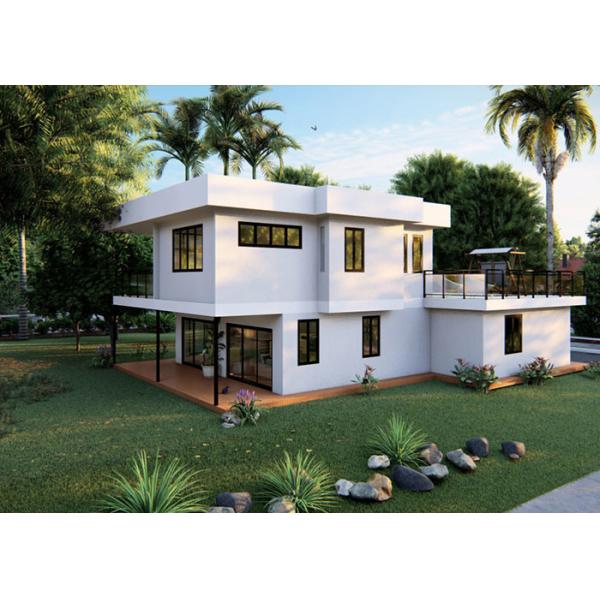 Easy Installation Light Steel Structure Ready-Made Home With 2PAC Cabins And Stone Countertop