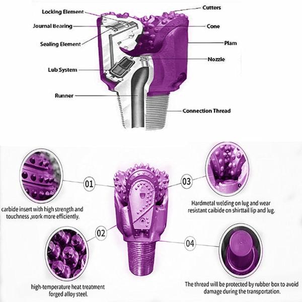 Tricone Roller Cone Drill Bit High Performance Water Well Drilling Bit 7 7/8 Inches  TCI Tricone Bit