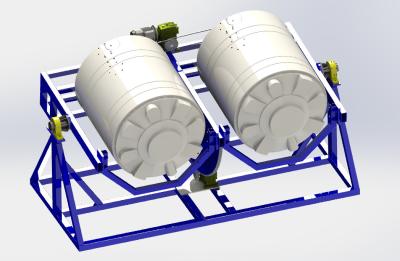 Open Fire Rock And Roll Rotomoulding Machines / Rotary Moulding Machine
