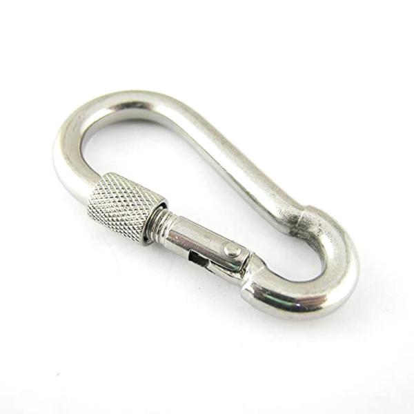 Professional POLISH Finish Stainless Steel Spring Snap Hook with Screw Lock Eye Shape