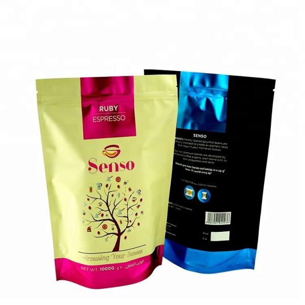 Custom Logo Zipper Lock Bags , Heat Seal Aluminum Foil Bags Colorful Printing