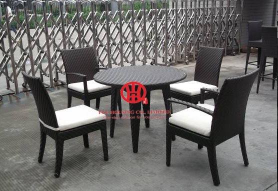 Outdoor rattan furniture round table and chair,outdoor garden dining table and chair