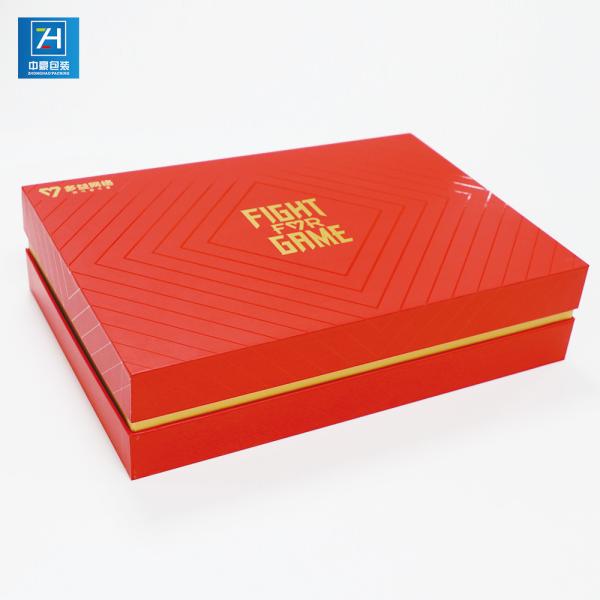 4C Offset Printing 900gsm Red Two Pieces Clothing Packaging Box
