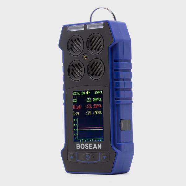 Curve Display Portable 4 Gas Detectors , Combustible Gas Indicator CE Approved