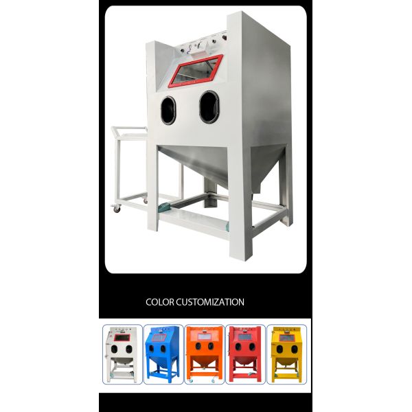 Wheel Hub Sandblasting Cabinet Turntable Manual Operating