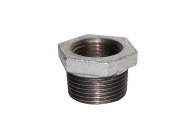 Galvanized Hexagon Plumbing Pipe Fittings , Male / Female Pipe Reducer Bushing NPT