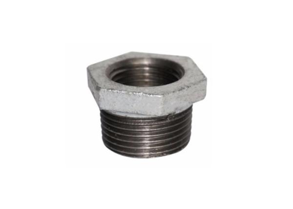 Galvanized Hexagon Plumbing Pipe Fittings , Male / Female Pipe Reducer Bushing NPT
