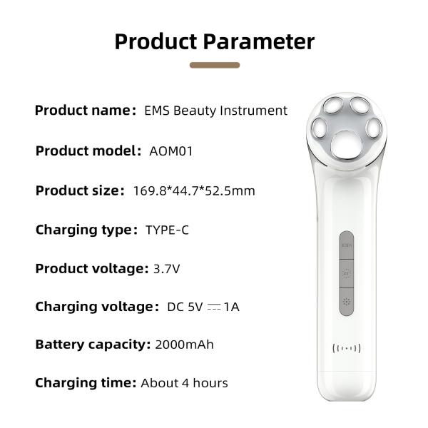 MICROCURRENT RINKLE REMOVER CARE ems Dispositivo de estiramiento de la piel Facial Beauty Skin Tightening Anti-aging Luz LED Foton Therapy Máquina de masaje facial