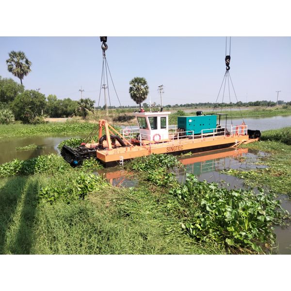 Spiral Suction Head Cutter Suction Dredger 2000KG Capacity with Hydraulic System