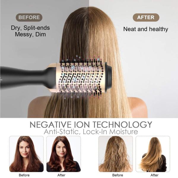 3 в 1 горячей округлой форме шага фена одной гребня волос воздуха не устранимой