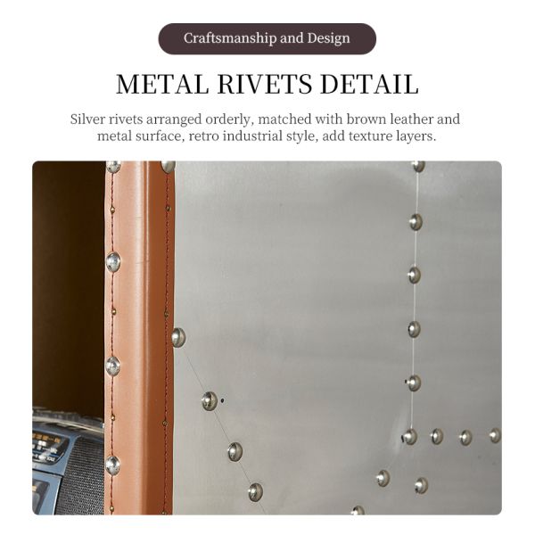 Nidea #302 Industrial Style Wooden Shelf Aluminum Frame Bookshelf with Pull-Out Shelves Multifunctional Design for Living Room Home Office