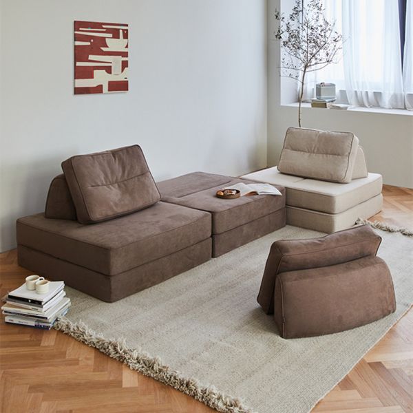 Modern Home Furniture Vacuum Packing Sofa Small Tofu Block Module Fabric Foldable Couch Compressed Sofa for Living Room
