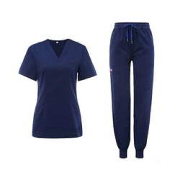 factory custom logo strech solid color made in china cheap design hospital  uniforms sets new style men scrub