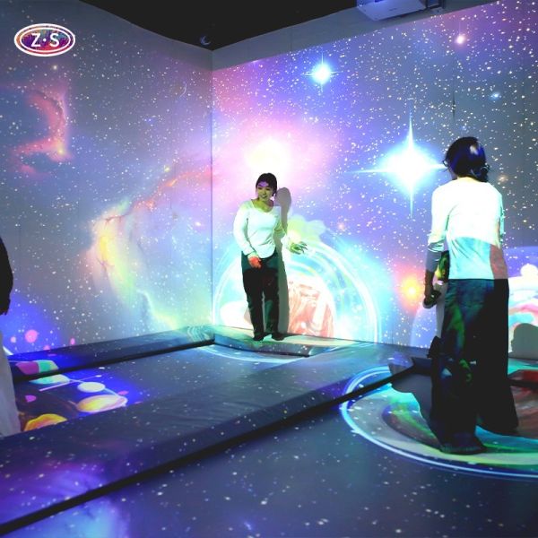 Immersive Trampoline 3D Projection Trampoline Game With Real Time Stellar Effects