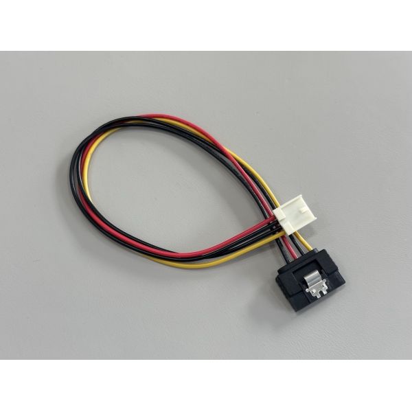 SATA power connector to 3-pin PCB wire cable harness, electrical power transmission terminals for server, HDD, industrial control, customization for automotive and electronic devices