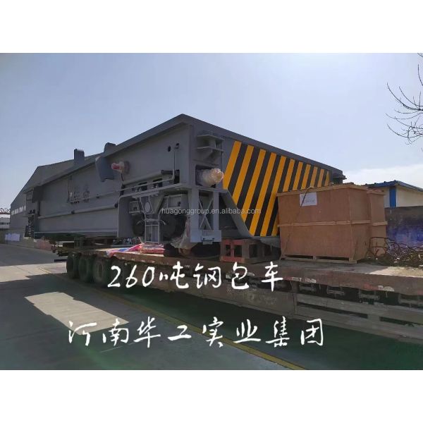 150t Capacity Heat Resistant Molten Steel Ladle Transfer Car with Dual Driving System for Industrial Use