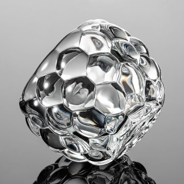Pressed Bubble Ball Glass Vase 3.45 Inch Height Round Votive Candle Holder