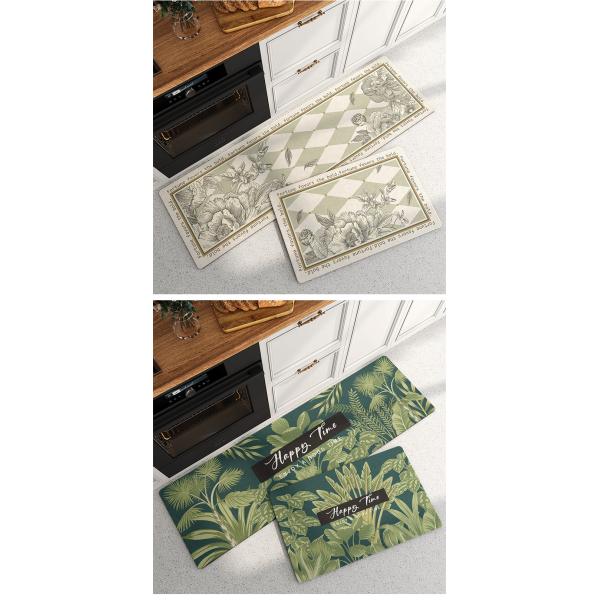 Non Slip Waterproof Kitchen Door Rug Mat for Anti Fatigue Washable Teppich Floor Mat