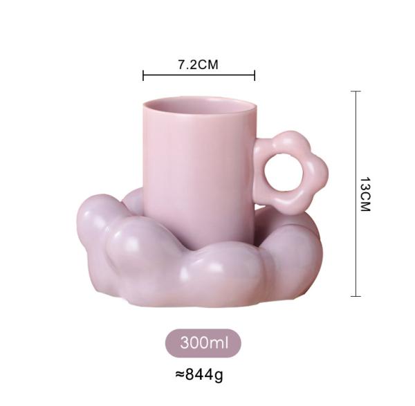 Matte Nordic Ceramic Cappuccino Cup, flor dá forma a canecas de café cerâmicas da cerâmica