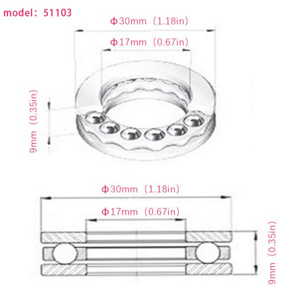 Large 51106/51107/51109/51108 Thrust Bearing 51110 Ball Bearing