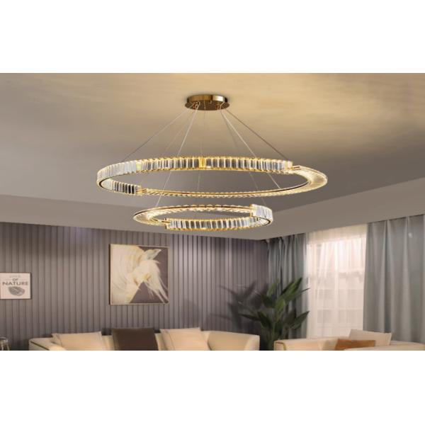 Post-modern light luxury chandelier stainless steel crystal living room lamp Nordic simple restaurant lamp bedroom LED lamp lighting