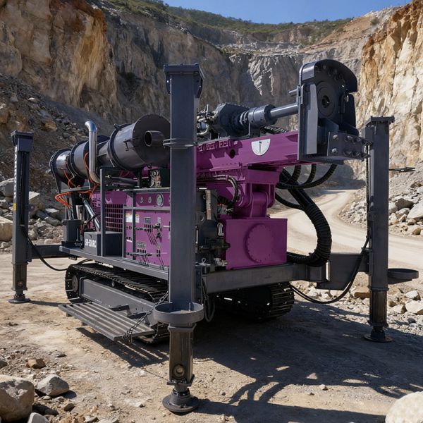 Reverse Circulation Drilling Rig with 132KW Diesel Power for 500m Drilling Depth and Hydraulic Controlling