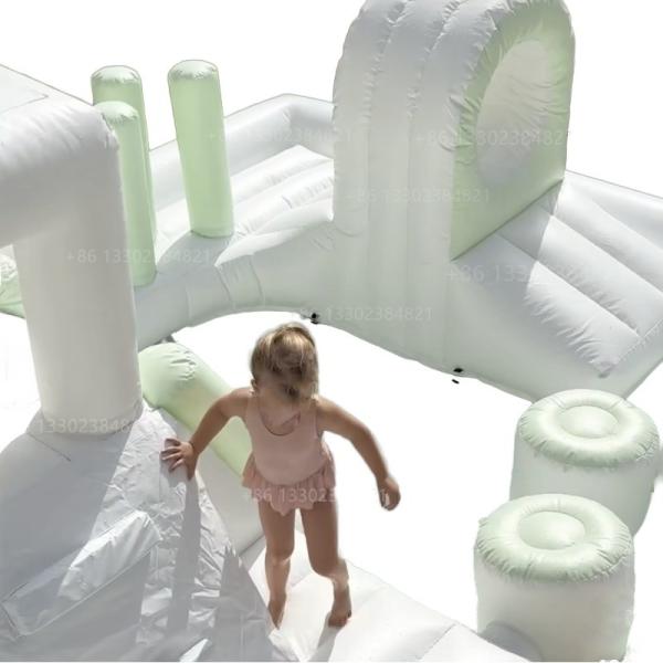 Shipping Way By Sea Kindergarten Water Slide Pool for Outdoor Inflatable Obstacle Race