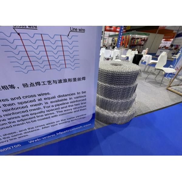 280 Meters Length Marine Reinforcement Curved Line Welded Wire Mesh For Offshore Gas Pipeline